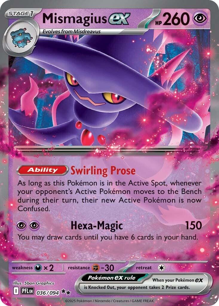 Pokemon TCG Mismagius ex 036/094 - Phantasmal Flames - Pokebundles Ireland