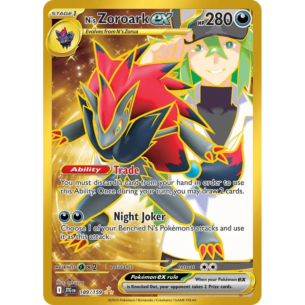 Buy Pokemon TCG N's Zoroark EX 189/159- Journey Together | Pokémon TCG – Pokebundles Ireland