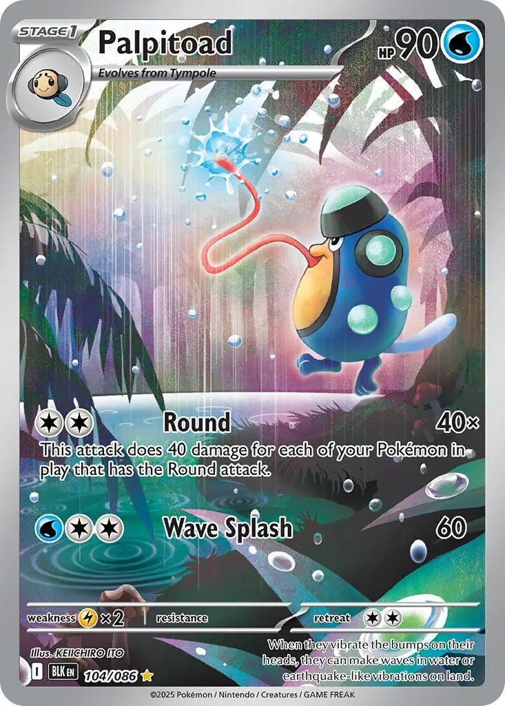 Buy Pokemon TCG Palpitoad 104/86 - Black Bolt | Pokémon TCG – Pokebundles Ireland