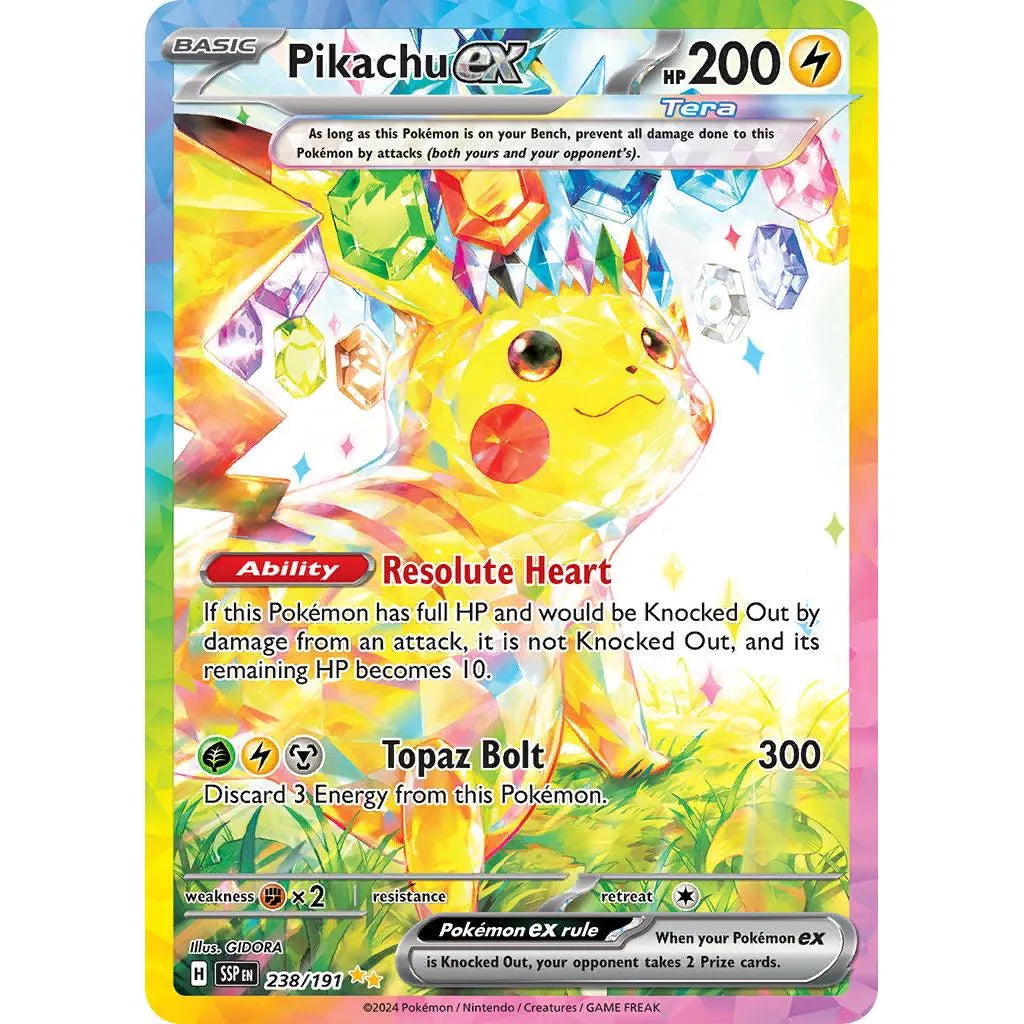 Buy Pokemon TCG Pikachu EX 238/191 - Surging Sparks | Pokémon TCG – Pokebundles Ireland