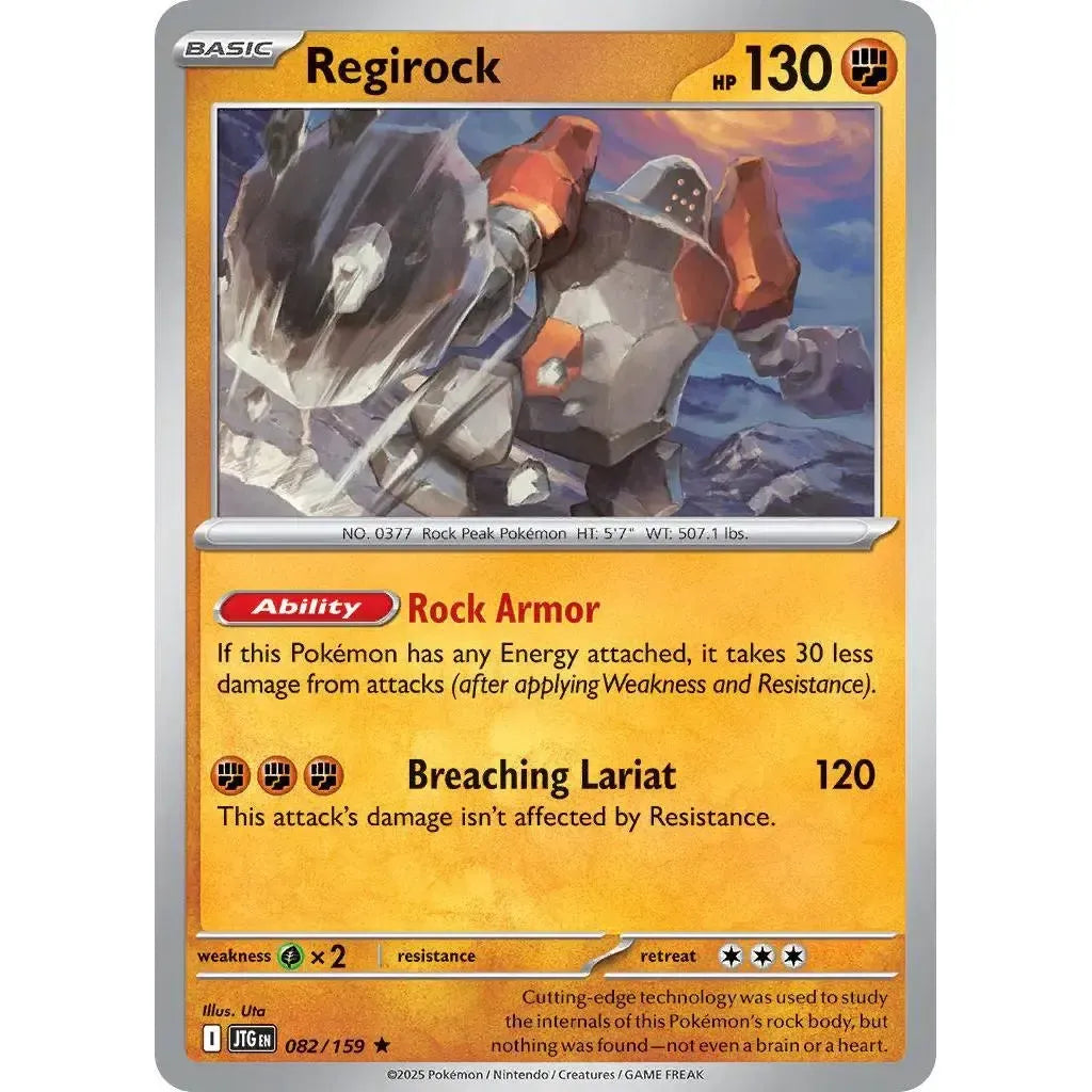 Pokemon TCG Regirock 082/159 - Journey Together Pokebundles Ireland Pokemon TCG Regirock 082/159 - Journey Together Pokebundles Ireland