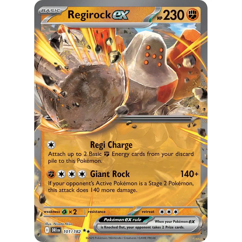 Buy Pokemon TCG Regirock EX 101/182 - Destined Rivals | Pokémon TCG – Pokebundles Ireland