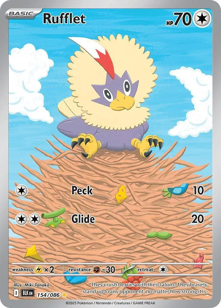 Buy Pokemon TCG Rufflet 154/86 - Black Bolt | Pokémon TCG – Pokebundles Ireland