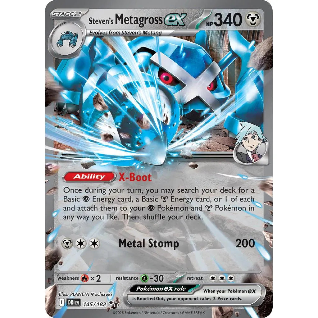 Buy Pokemon TCG Steven's Metagross EX 145/182 - Destined Rivals | Pokémon TCG – Pokebundles Ireland