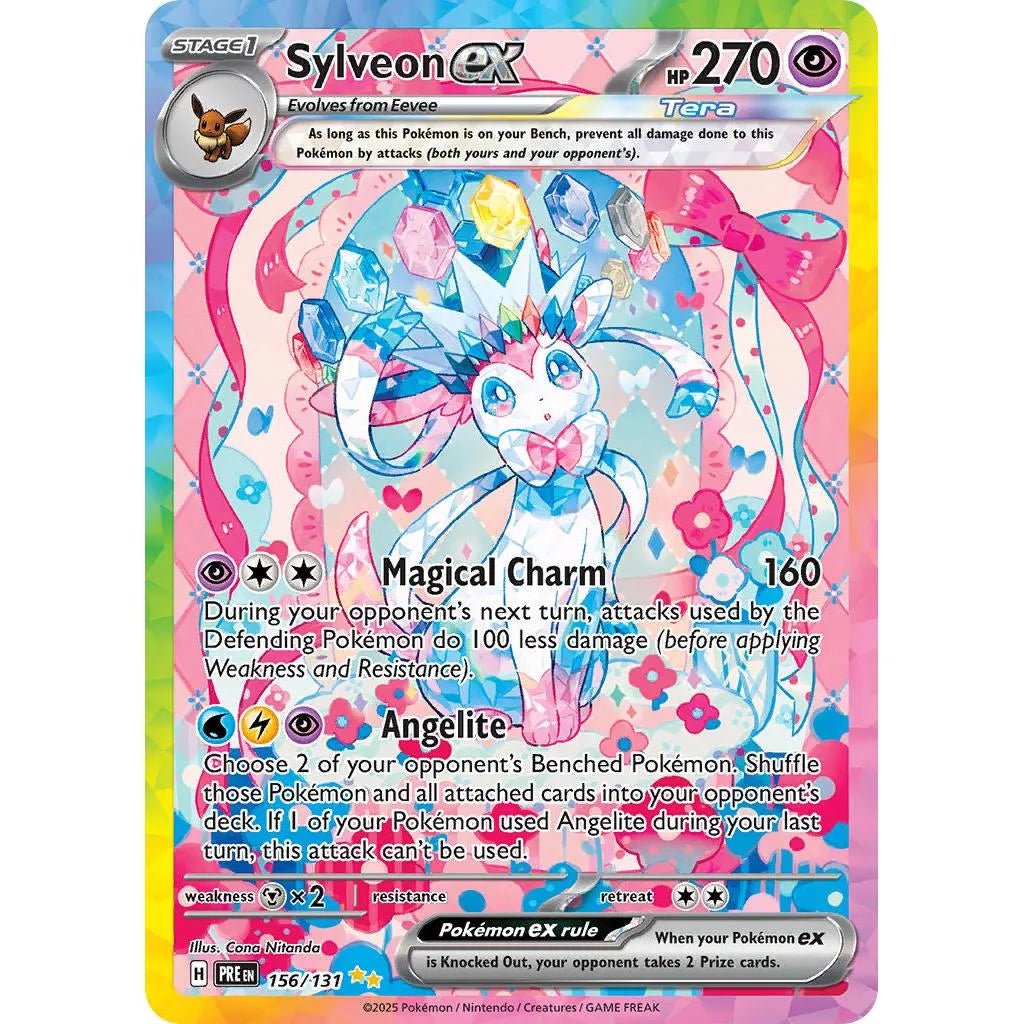 Buy Pokemon TCG Sylveon EX 156/131 - Prismatic Evolutions | Pokémon TCG – Pokebundles Ireland