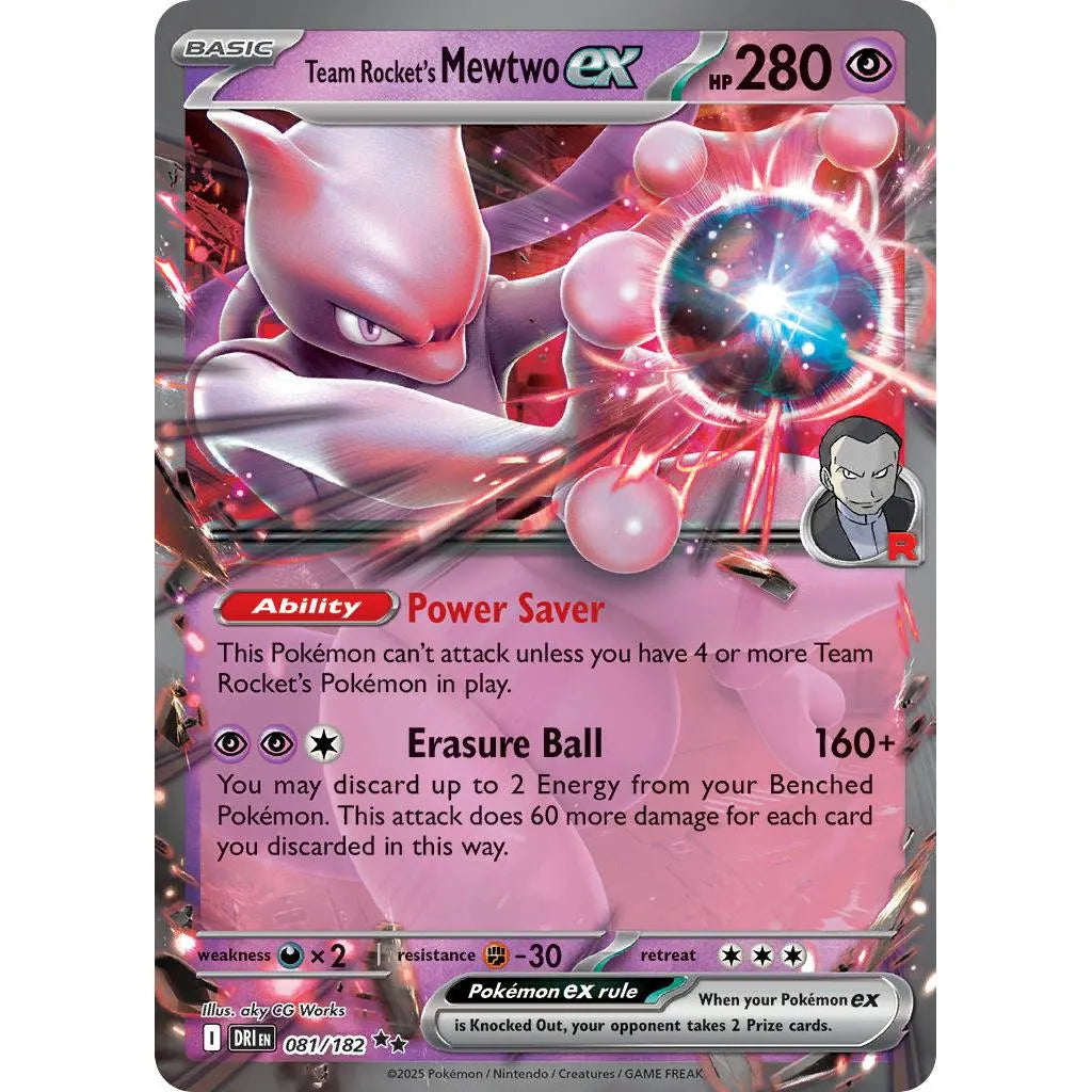 Buy Pokemon TCG Team Rocket's Mewtwo EX 081/182 - Destined Rivals | Pokémon TCG – Pokebundles Ireland