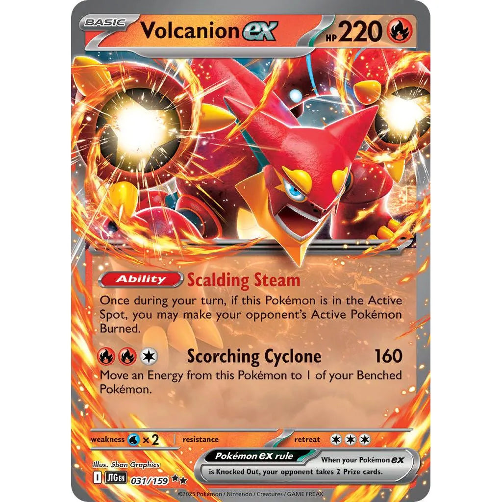 Buy Pokemon TCG Volcanion EX 031/159 - Journey Together | Pokémon TCG – Pokebundles Ireland