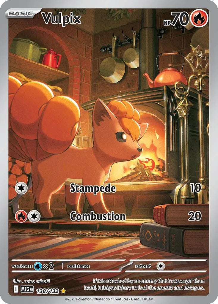 Buy Pokemon TCG Vulpix 138/132 - Mega Evolution | Pokémon TCG – Pokebundles Ireland
