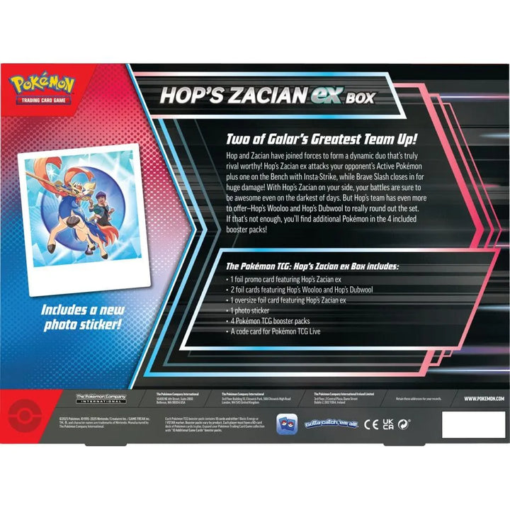 Buy Pokemon Trading Card Game Hop's Zacian EX Box | Pokémon TCG – Pokebundles Ireland