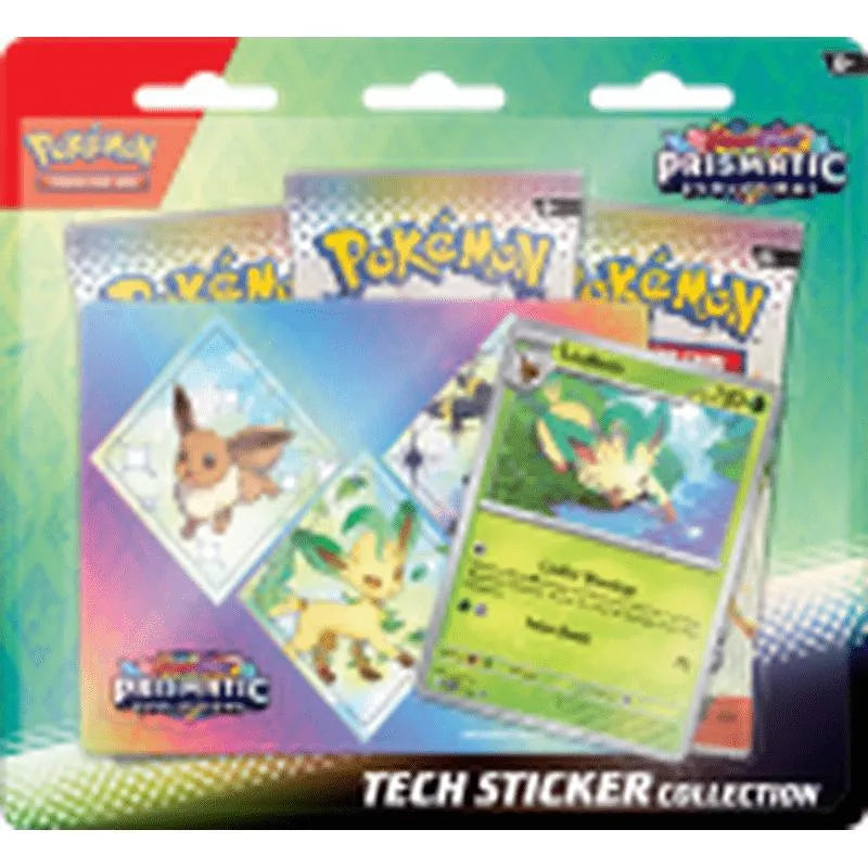 Buy Pokemon Trading Card Game Prismatic Evolutions Tech Sticker Collection | Pokémon TCG – Pokebundles Ireland