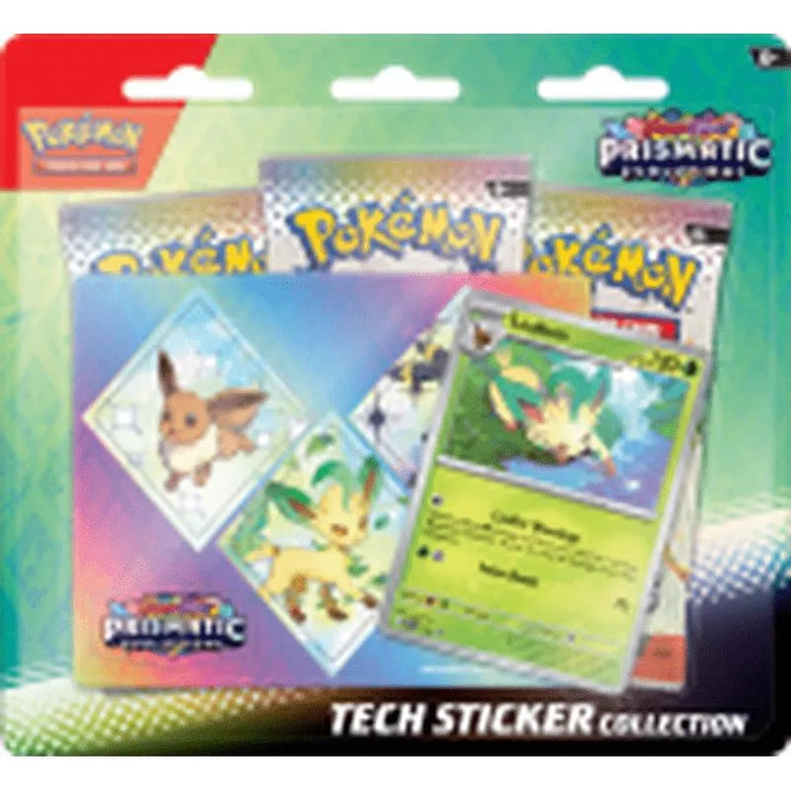Buy Pokemon Trading Card Game Prismatic Evolutions Tech Sticker Collection | Pokémon TCG – Pokebundles Ireland