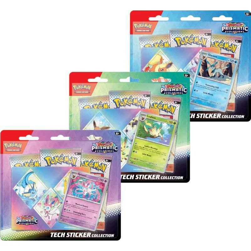 Buy Pokemon Trading Card Game Prismatic Evolutions Tech Sticker Collection | Pokémon TCG – Pokebundles Ireland