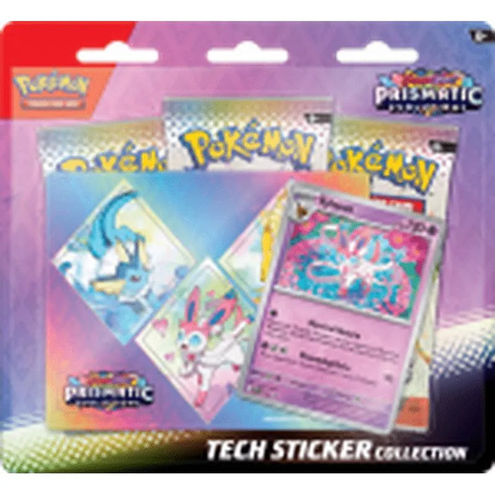 Buy Pokemon Trading Card Game Prismatic Evolutions Tech Sticker Collection | Pokémon TCG – Pokebundles Ireland