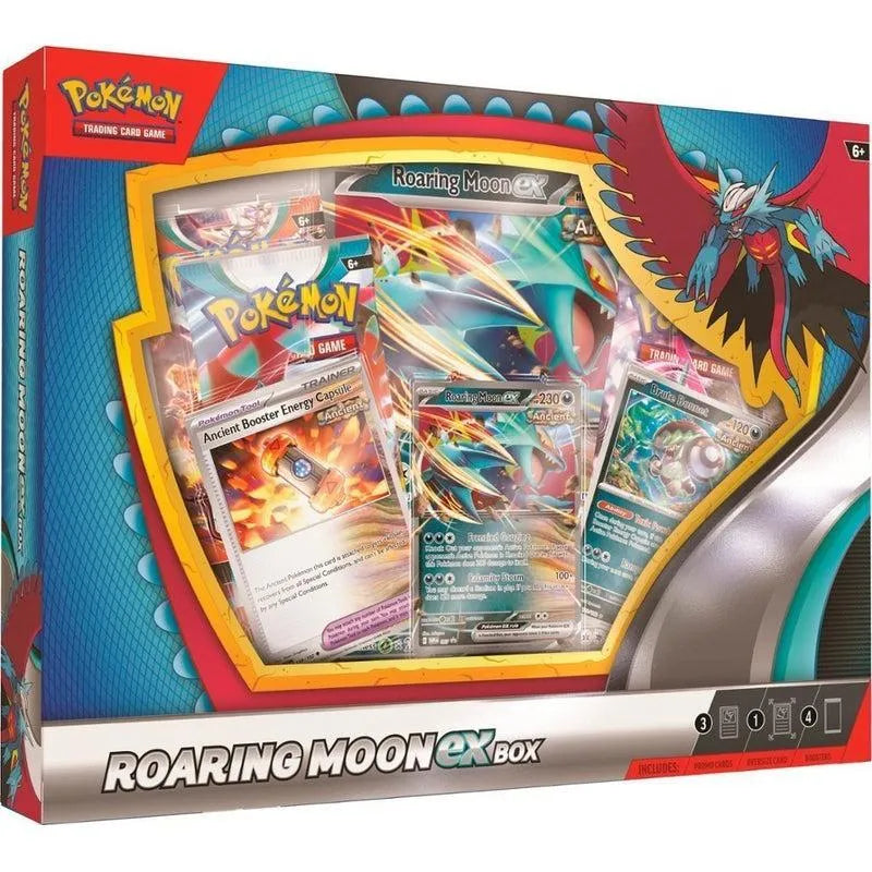 Buy Pokemon Trading Card Game Roaring Moon EX/Iron Valiant EX box | Pokémon TCG – Pokebundles Ireland