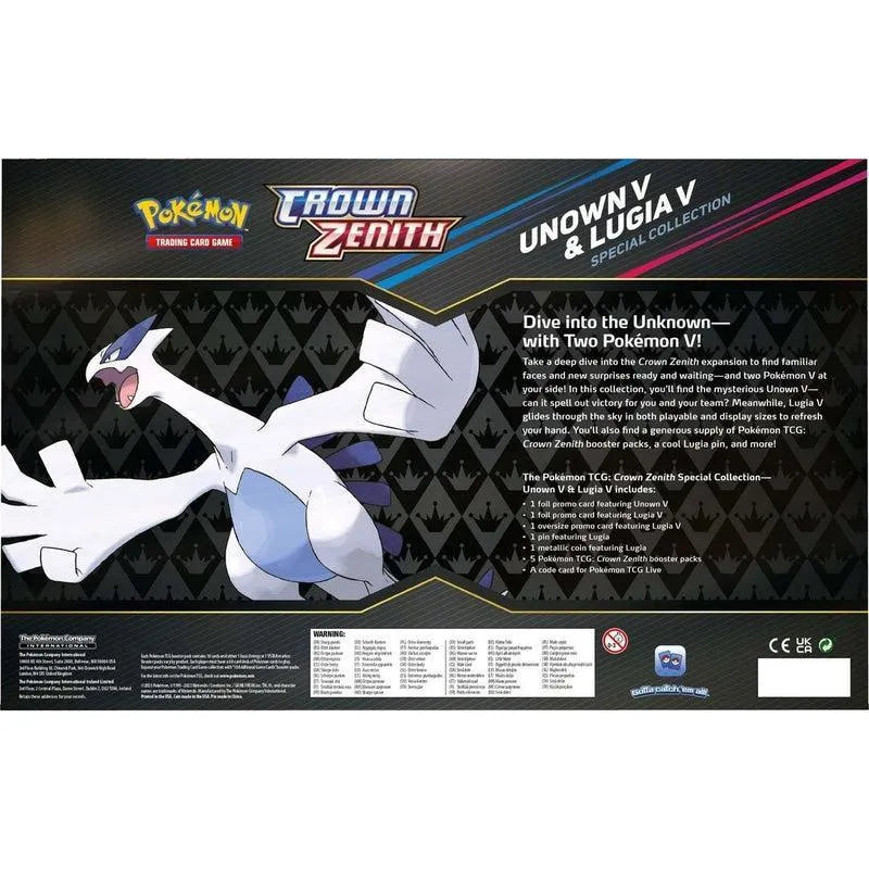 Buy Pokemon Trading Card Game Special Collection Box Crown Zenith – Unown V & Lugia V | Pokémon TCG – Pokebundles Ireland