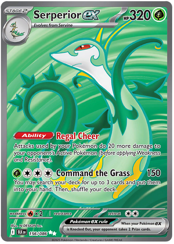 Serperior EX 156/86 Black Bolt Pokémon card | Pokebundles Ireland