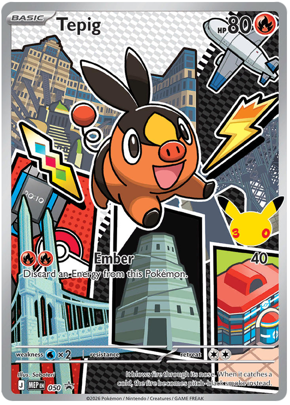 Tepig 050 Mega Evolution Promos Pokémon card | Pokebundles Ireland