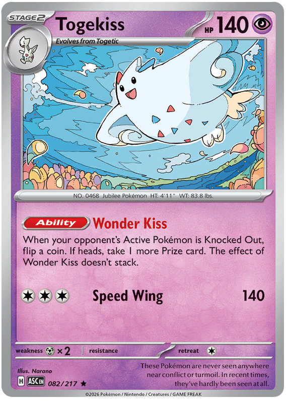 Pokemon TCG Togekiss 082/217 - Ascended Heroes