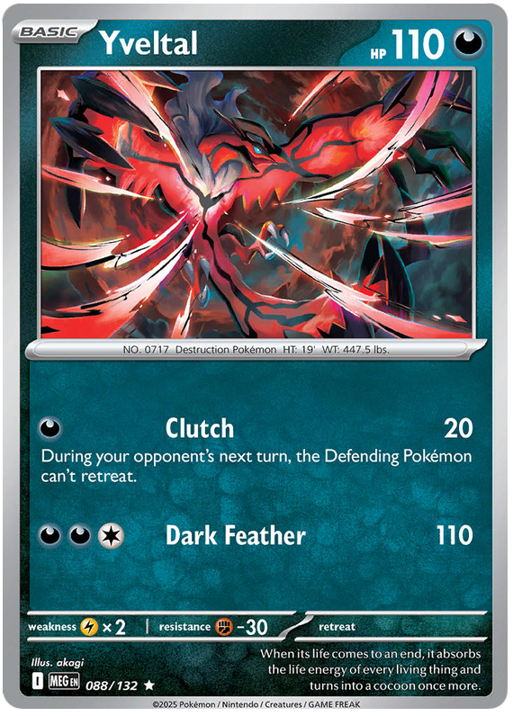 Pokemon TCG Yveltal 088/132 - Mega Evolution