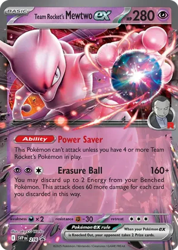Team Rocket's Mewtwo ex 216 Scarlet & Violet Promo