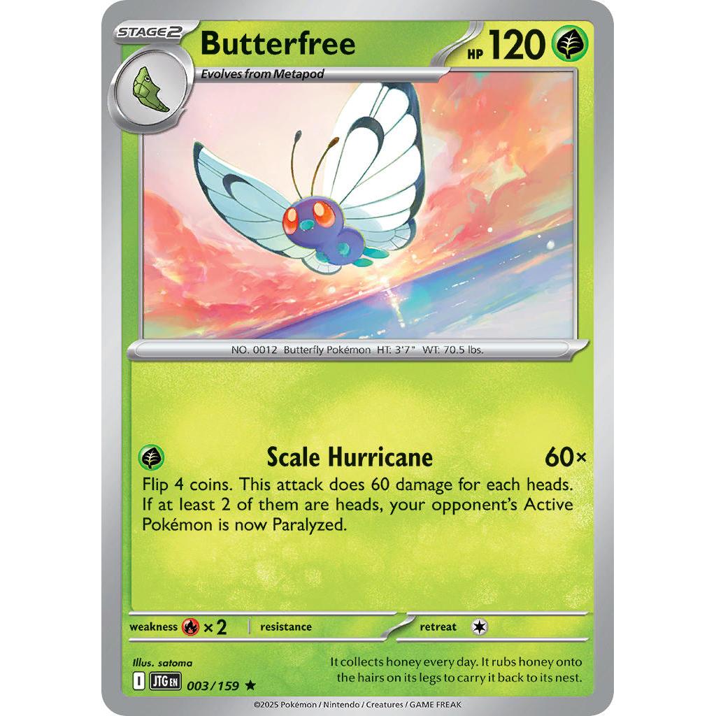 Buy Pokemon TCG Butterfree 003/159 - Journey Together – Single Cards | Pokémon TCG – Pokebundles Ireland