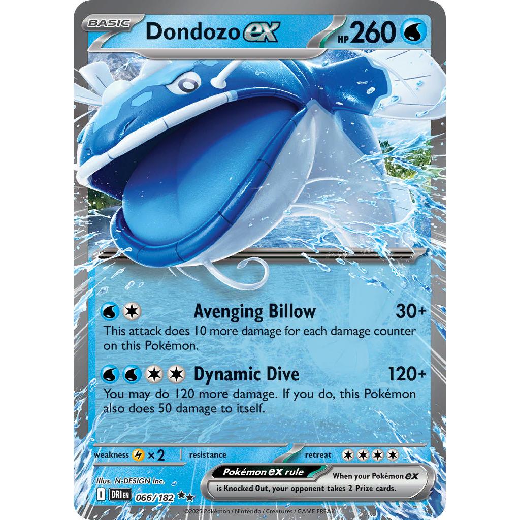 Buy Pokemon TCG Dondozo EX 066/182 - Destined Rivals – Single Cards | Pokémon TCG – Pokebundles Ireland