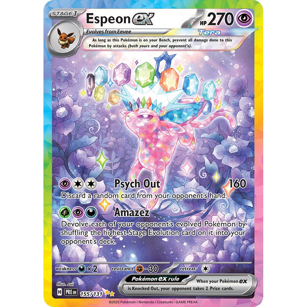 Buy Pokemon TCG Espeon EX 153/131 - Prismatic Evolutions – Single Cards | Pokémon TCG – Pokebundles Ireland