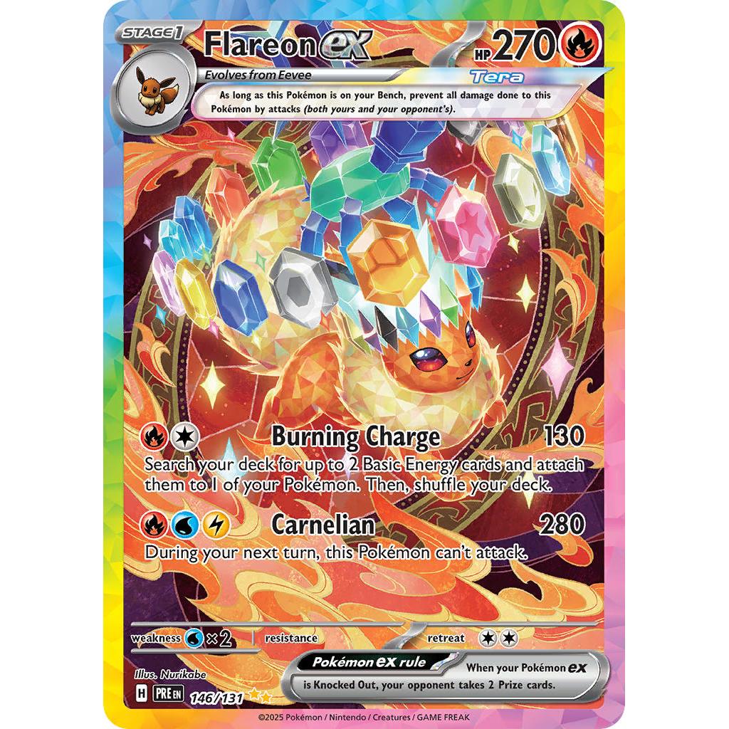 Buy Pokemon TCG Flareon EX 146/131 - Prismatic Evolutions – Single Cards | Pokémon TCG – Pokebundles Ireland