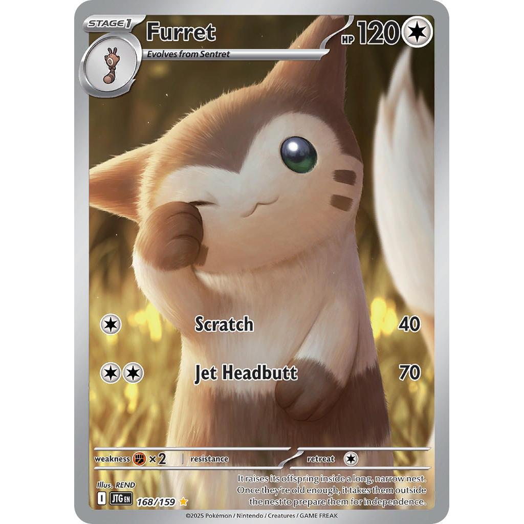 Buy Pokemon TCG Furret 168/159- Journey Together – Single Cards | Pokémon TCG – Pokebundles Ireland