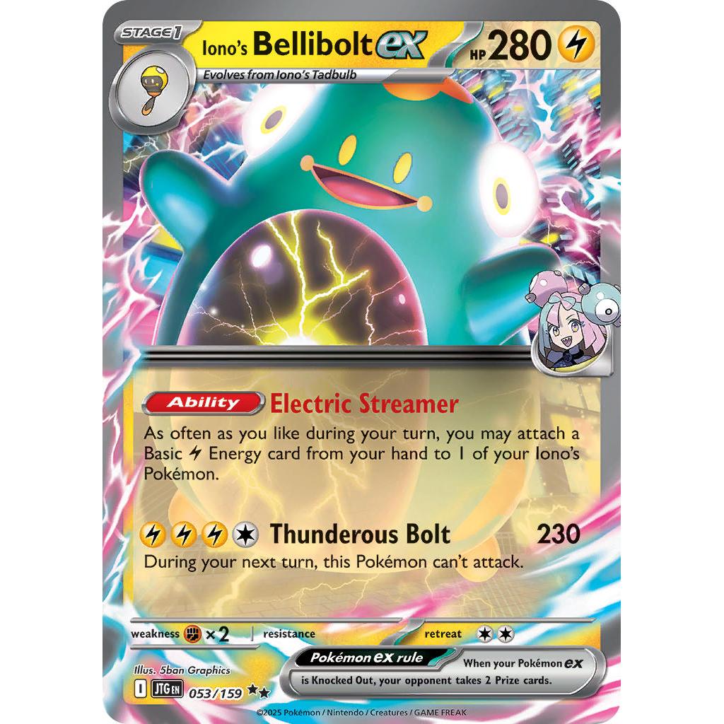 Buy Pokemon TCG Iono's Bellibolt EX 053/159 - Journey Together – Single Cards | Pokémon TCG – Pokebundles Ireland