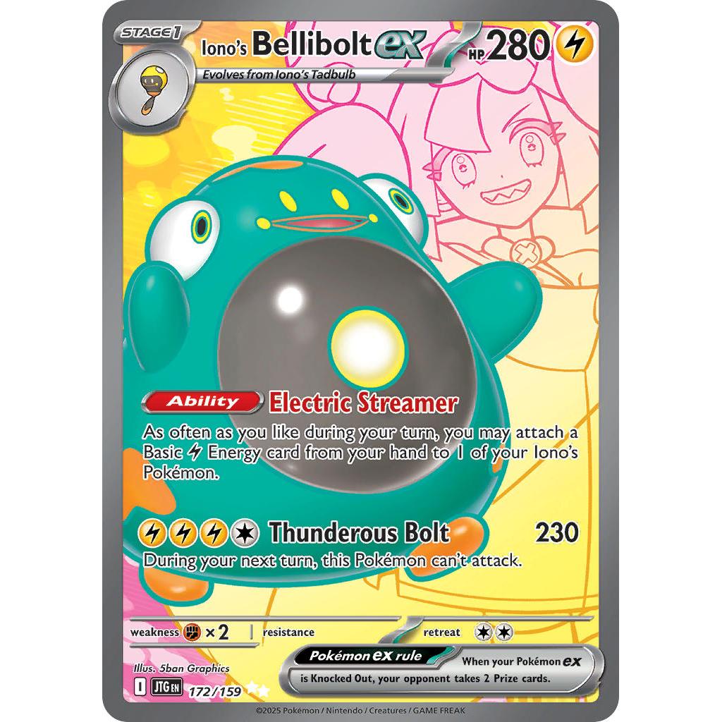 Buy Pokemon TCG Iono's Bellibolt EX 172/159 - Journey Together – Single Cards | Pokémon TCG – Pokebundles Ireland
