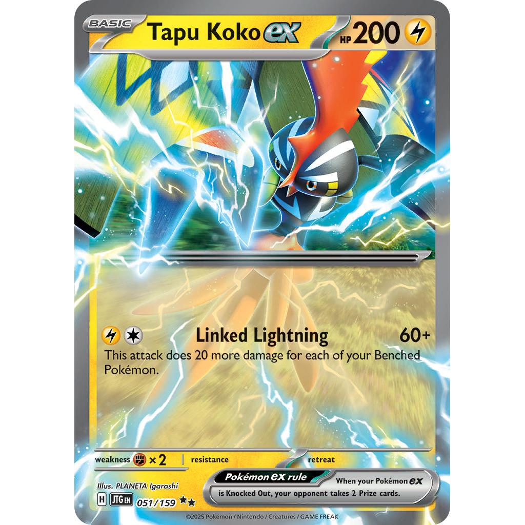 Buy Pokemon TCG Tapu Koko EX 051/159 - Journey Together – Single Cards | Pokémon TCG – Pokebundles Ireland