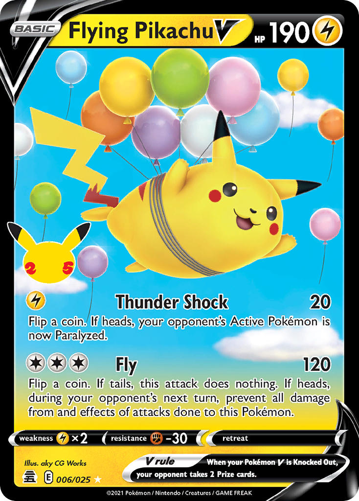 Pokemon TCG Flying Pikachu V 006/025 - Celebrations