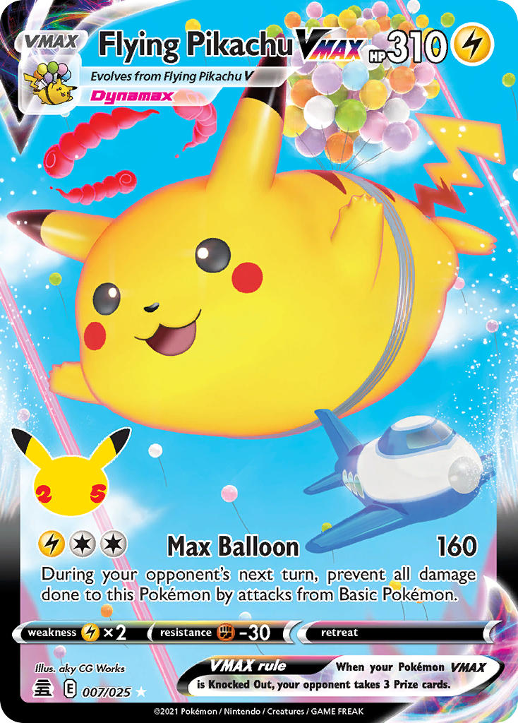 Pokemon TCG Flying Pikachu VMAX 007/025 - Celebrations