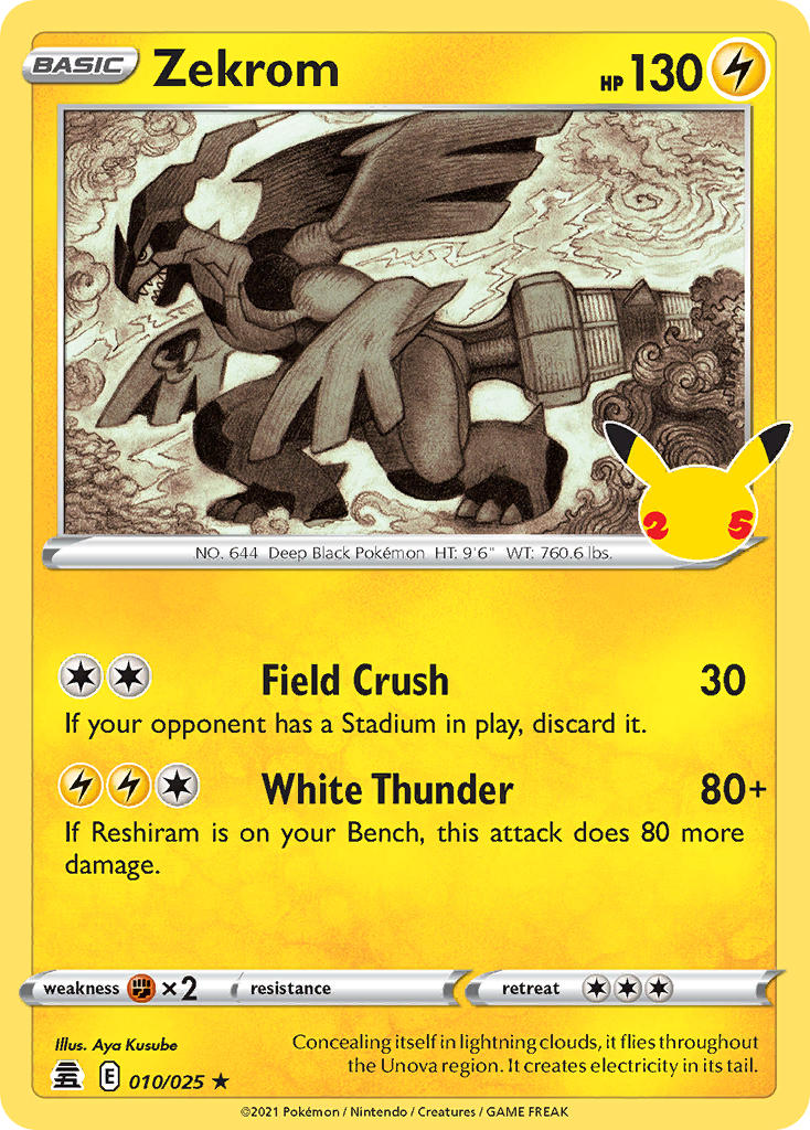 Pokemon TCG Zekrom 010/025 - Celebrations