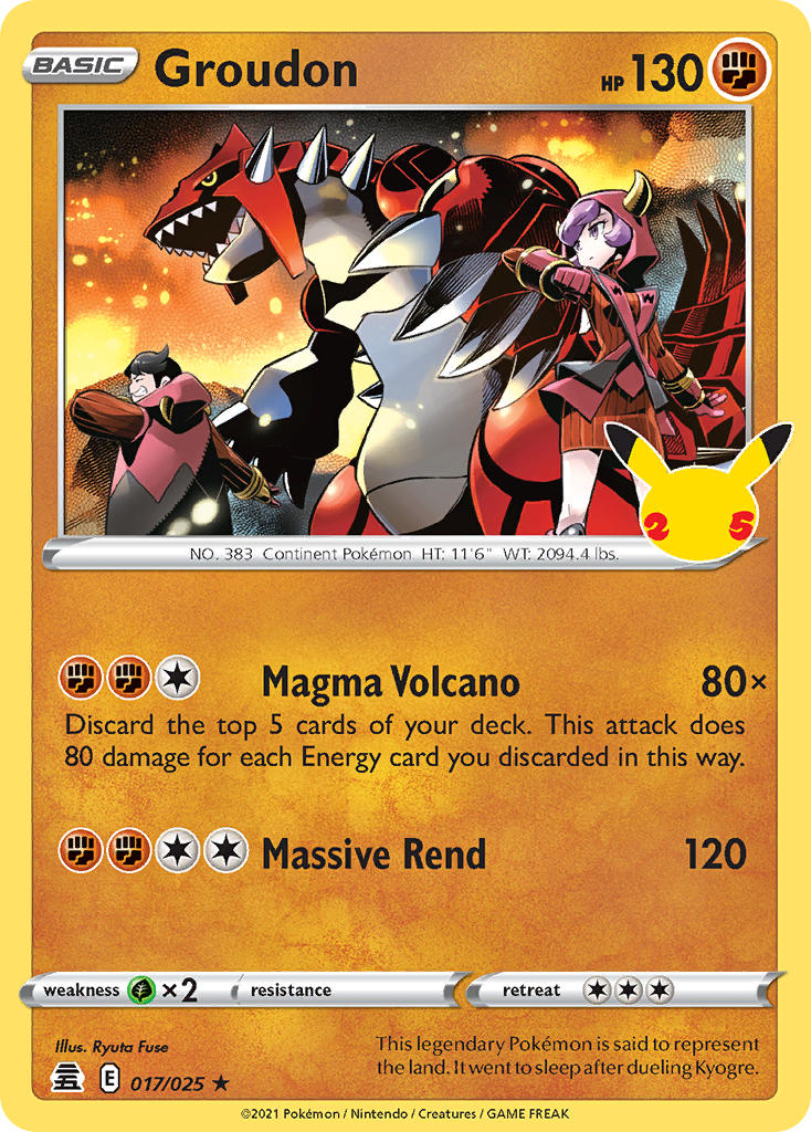 Pokemon TCG Groudon 017/025 - Celebrations