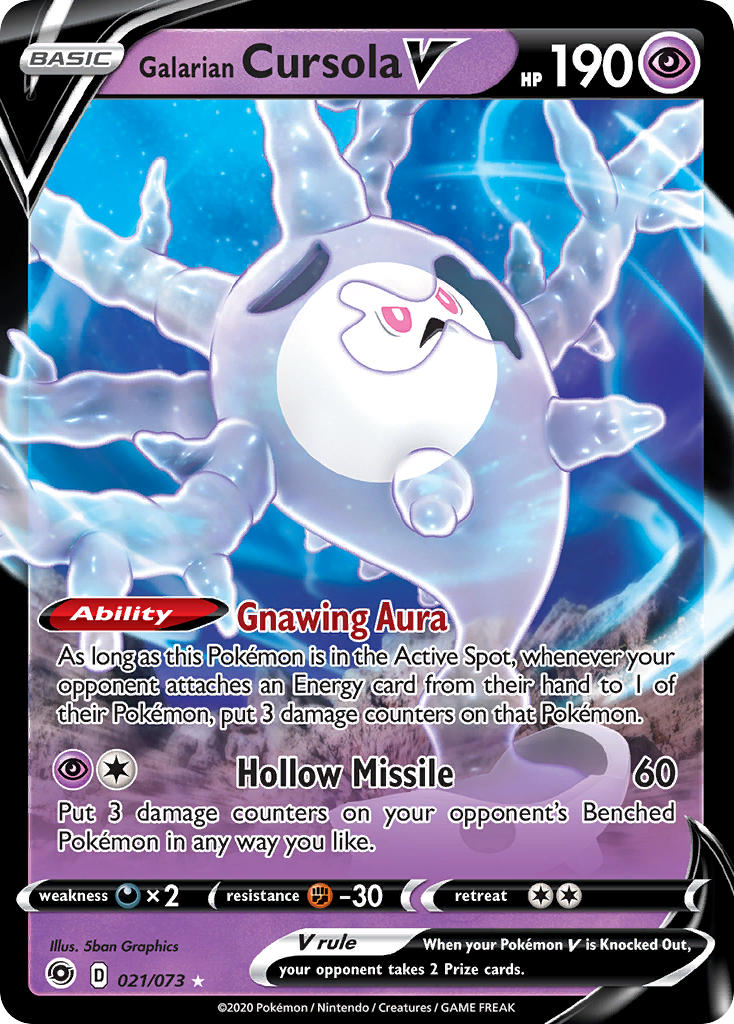 Pokemon TCG Galarian Cursola V 021/073 - Champion's Path