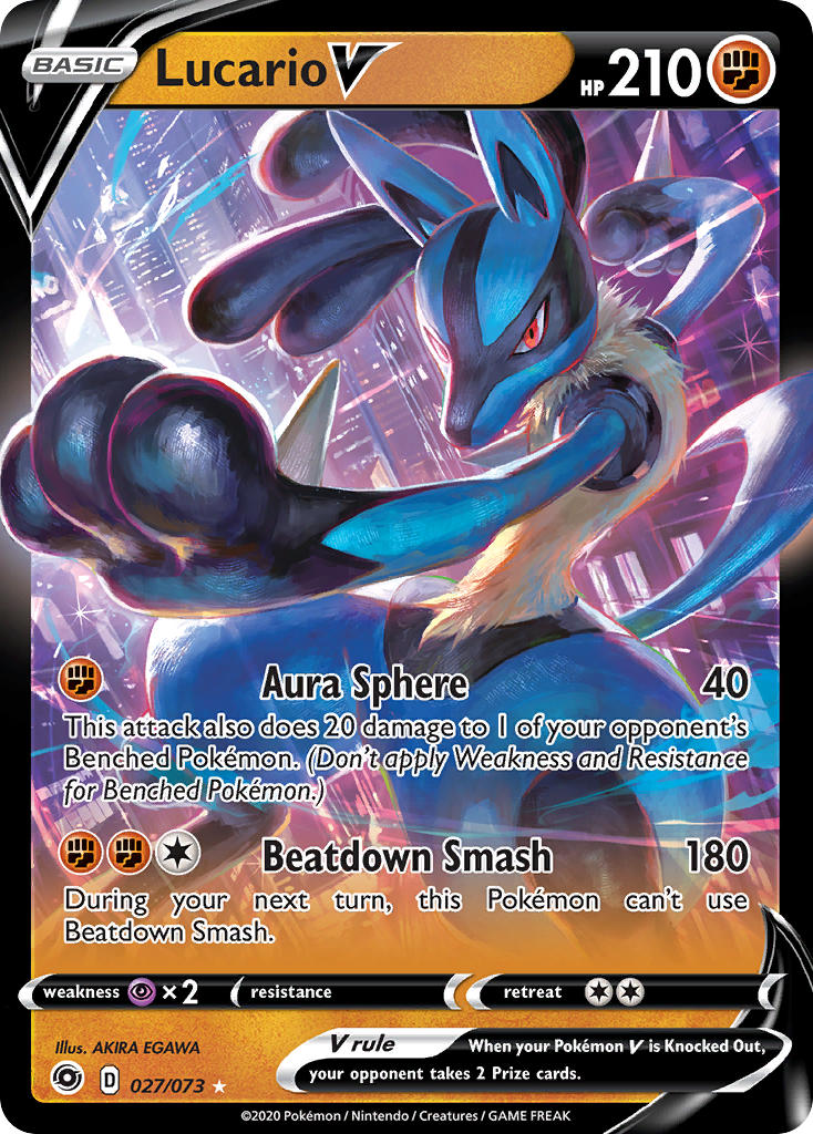 Pokemon TCG Lucario V 027/073 - Champion's Path