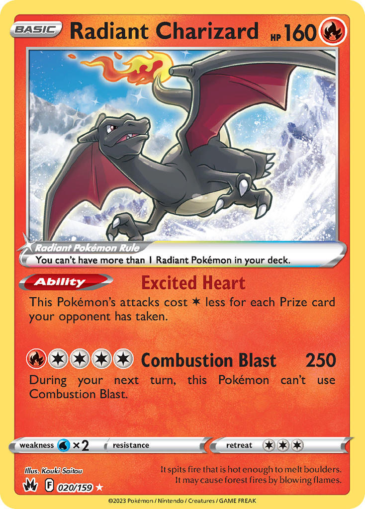 Pokemon TCG Radiant Charizard 020/159 - Crown Zenith