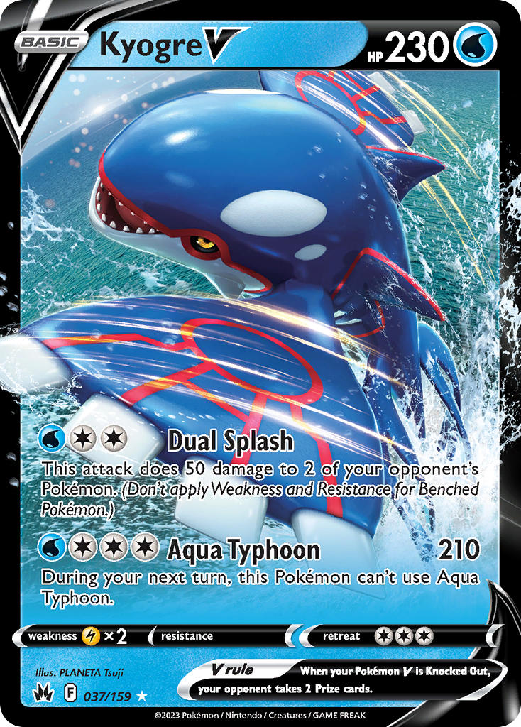 Pokemon TCG Kyogre V 037/159 - Crown Zenith