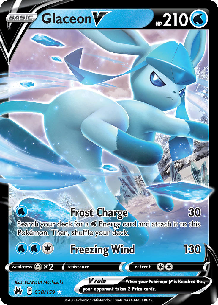 Pokemon TCG Glaceon V 038/159 - Crown Zenith