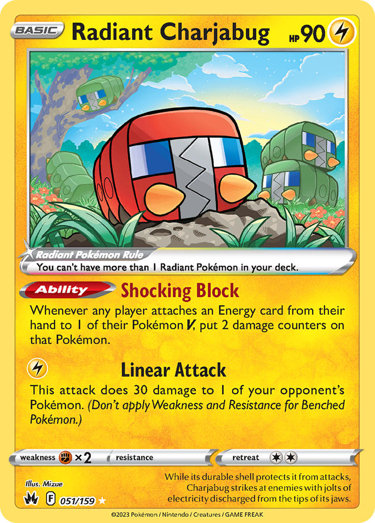 Pokemon TCG Radiant Charjabug 051/159 - Crown Zenith