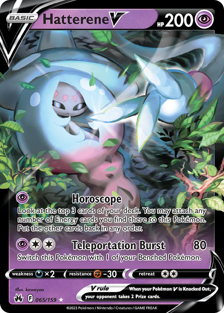Pokemon TCG Hatterene V 065/159 - Crown Zenith