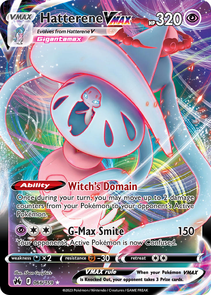 Pokemon TCG Hatterene VMAX 066/159 - Crown Zenith