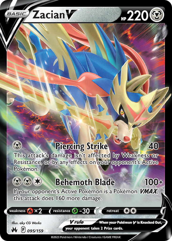 Pokemon TCG Zacian V 095/159 - Crown Zenith