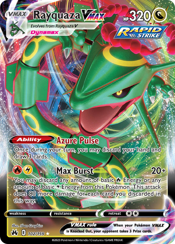 Pokemon TCG Rayquaza VMAX 102/159 - Crown Zenith