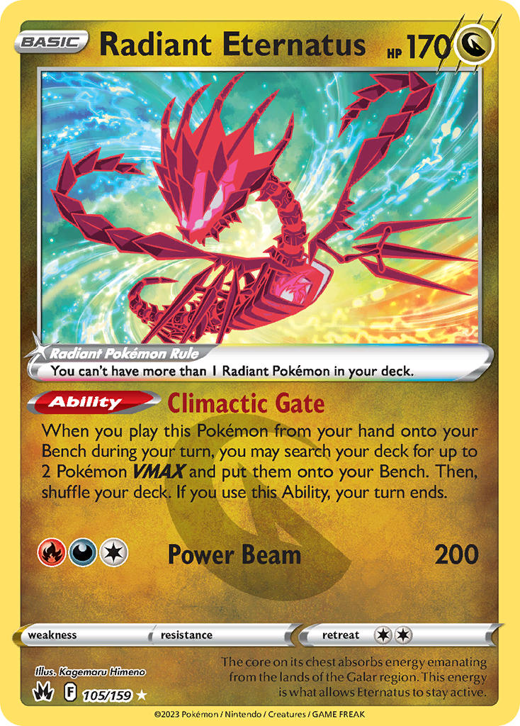 Pokemon TCG Radiant Eternatus 105/159 - Crown Zenith