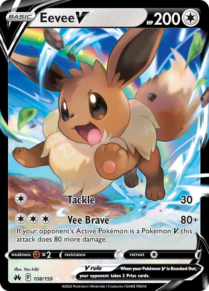 Pokemon TCG Eevee V 108/159 - Crown Zenith