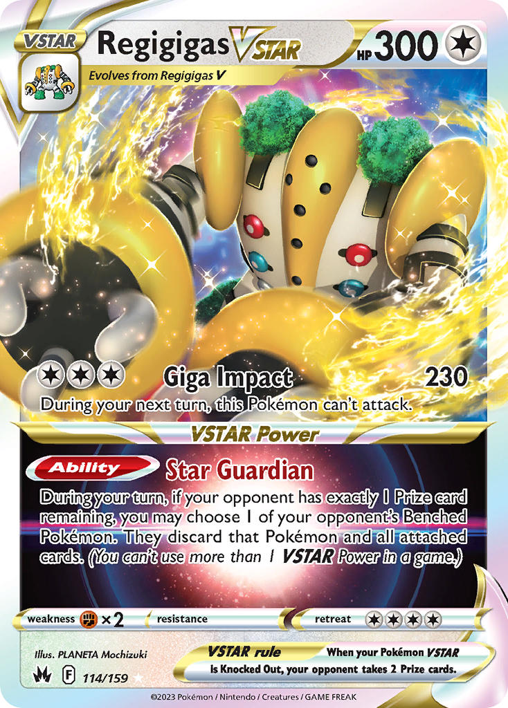 Pokemon TCG Regigigas VSTAR 114/159 - Crown Zenith