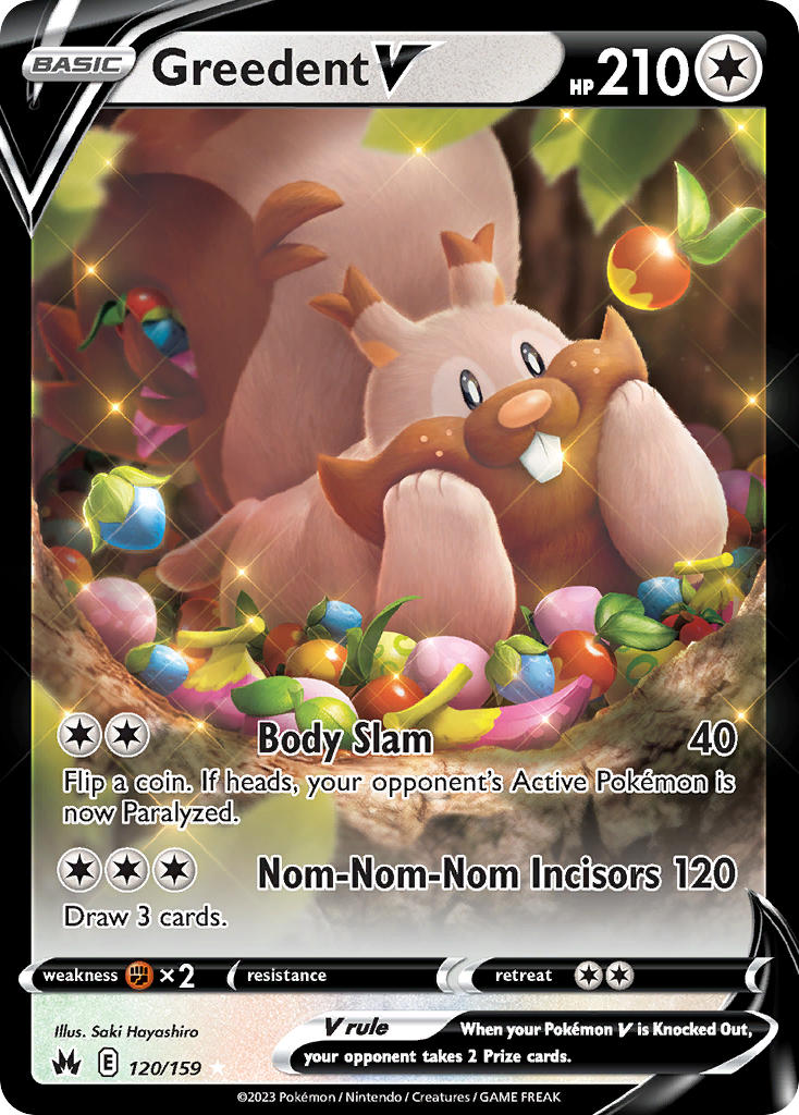 Pokemon TCG Greedent V 120/159 - Crown Zenith